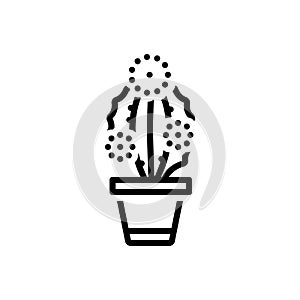 Black line icon for Prickly Pear, prickly and anbsp photo